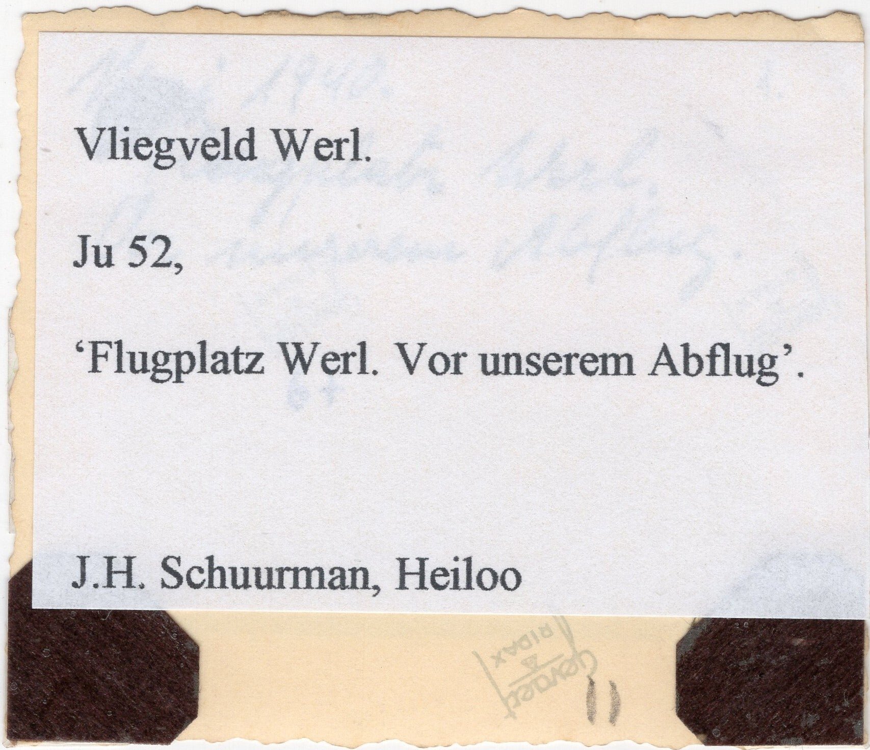 Original WW2 German Photo - Junkers JU 52 airplanes before takeoff to Holland, Airfield Werl (1940) — image 2