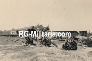Original WW2 German Photo - Rotterdam airfield Waalhaven with a …