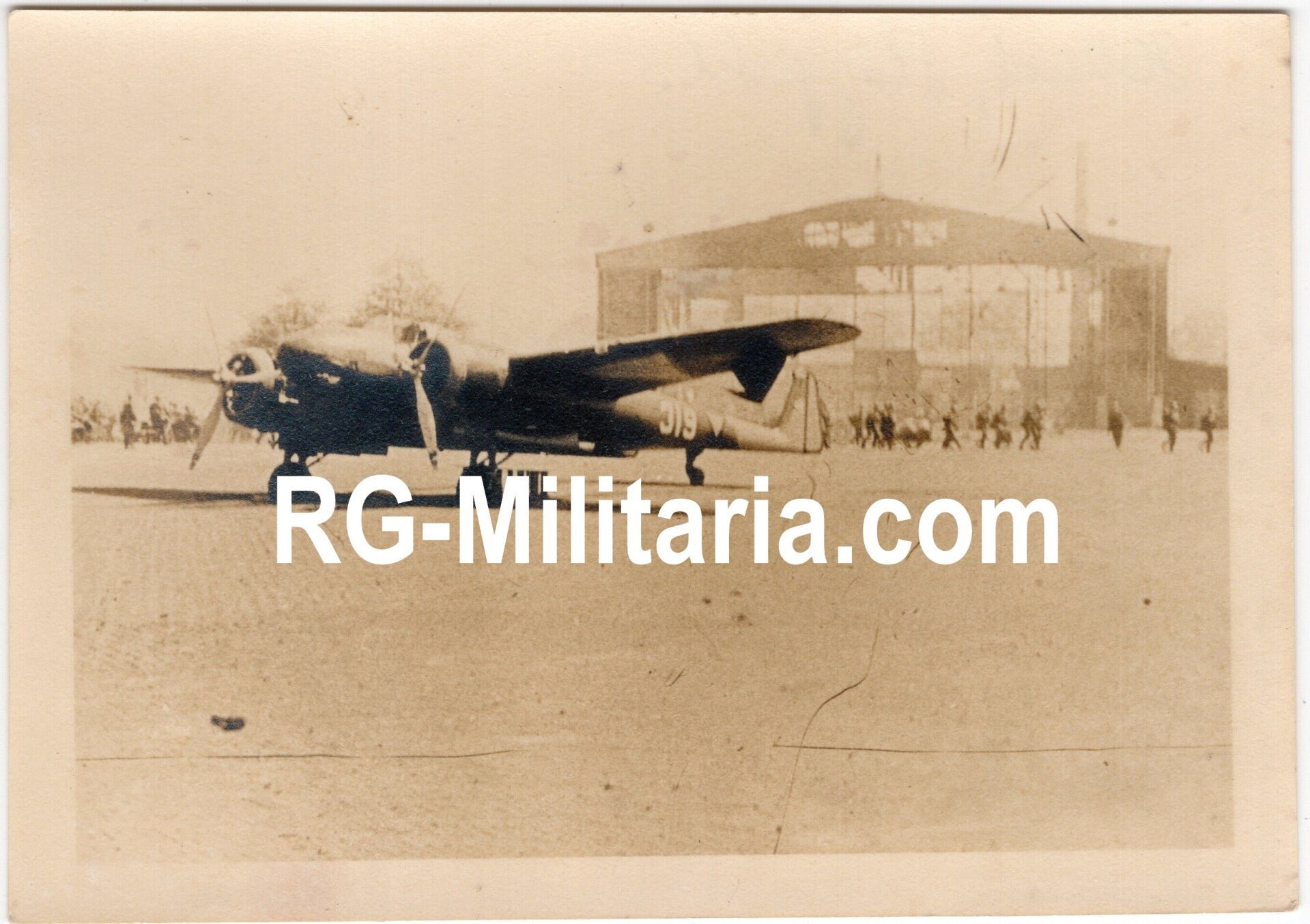 Original WW2 German Photo - Fokker Wasp G1 ''319'' airplane at the Rotterdam airfield of Waalhaven, May (1940) — image 3