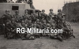 Original WW2 German Photo - Luftwaffe Fliegerhorst Bergen firebrigade group, …