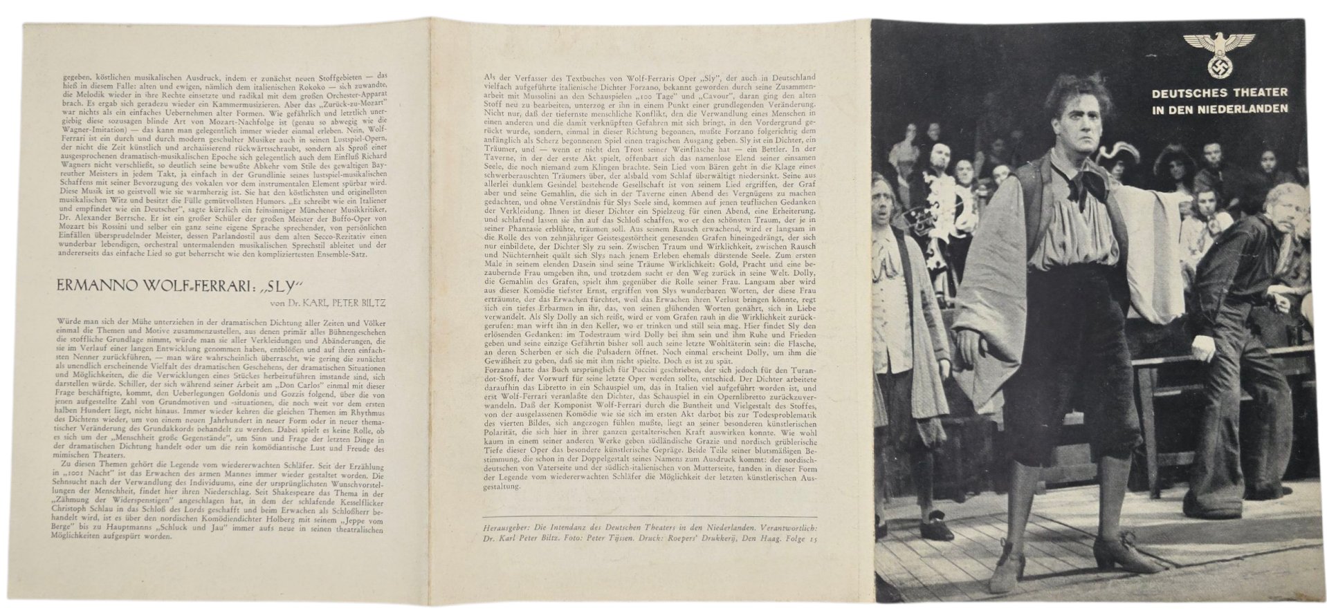 Original WW2 Dutch Collaboration Document - Deutsche Theater in den Niederlande flyer ''Sky'' — image 3