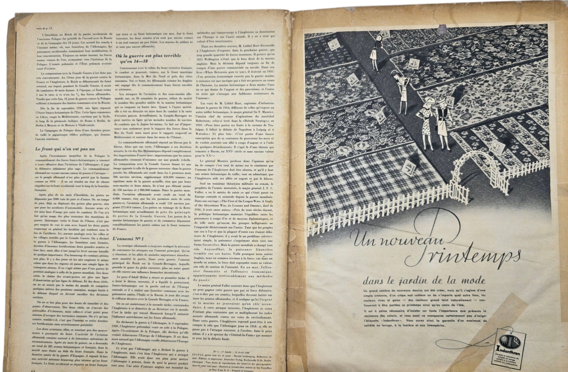 Original WW2 French Magazine - Signal No. 1, French language (1940) — image 7