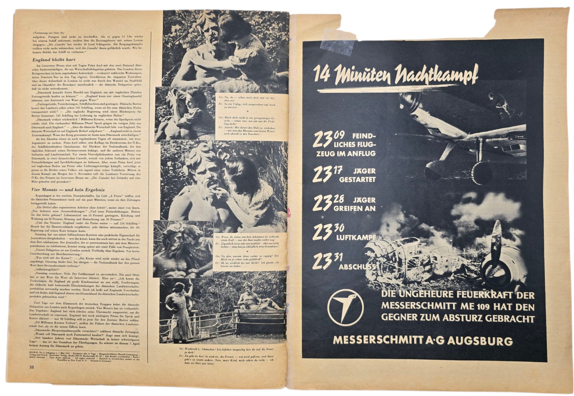 Original WW2 German Magazine - Signal No. 2, German language (1940) — image 5