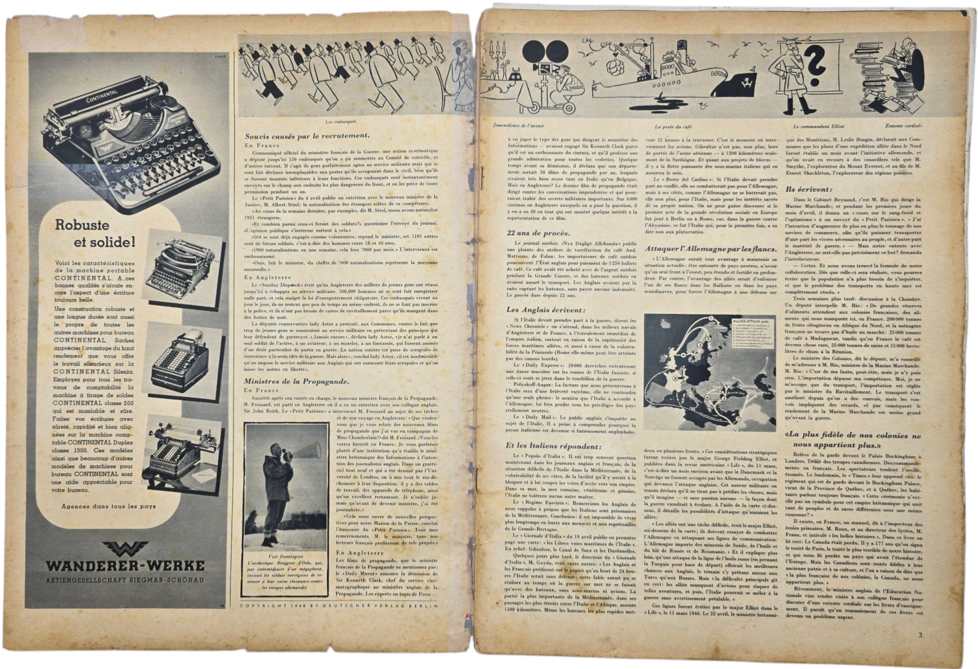 Original WW2 German Magazine - Signal No. 3. French language (1940) — image 2