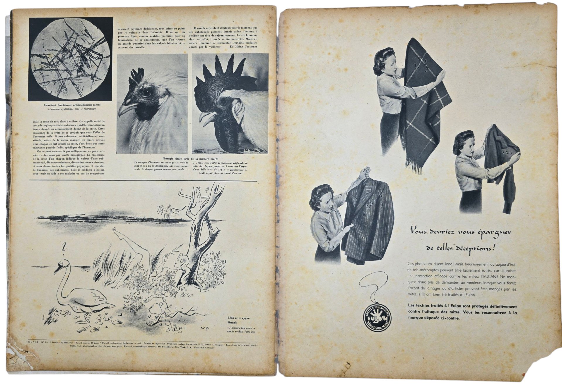 Original WW2 German Magazine - Signal No. 3. French language (1940) — image 5