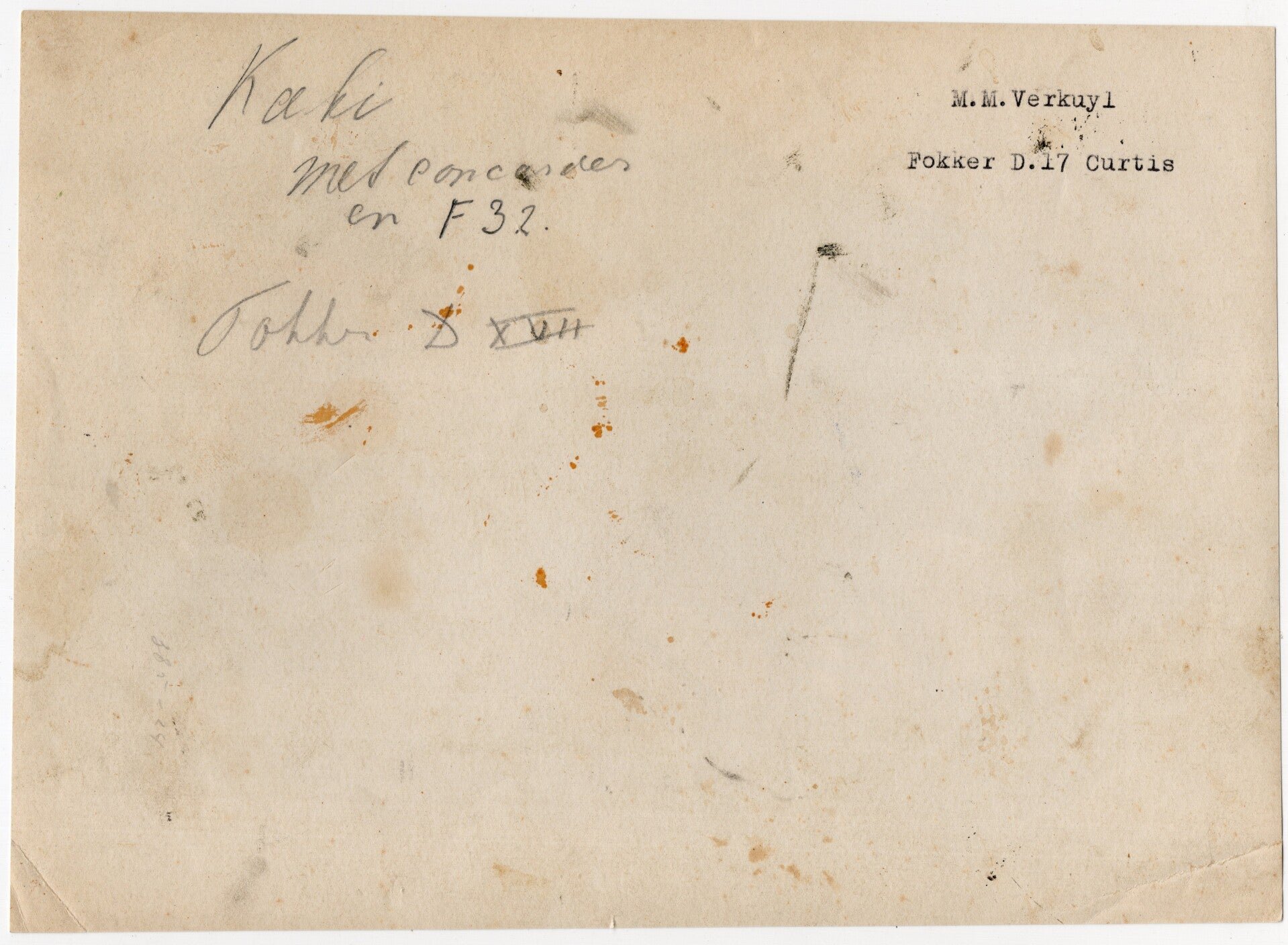 Original WW2 Dutch Photo - LVA Luchtvaartafdeeling Fokker D17 Curtis 'F-32' airplane — image 2