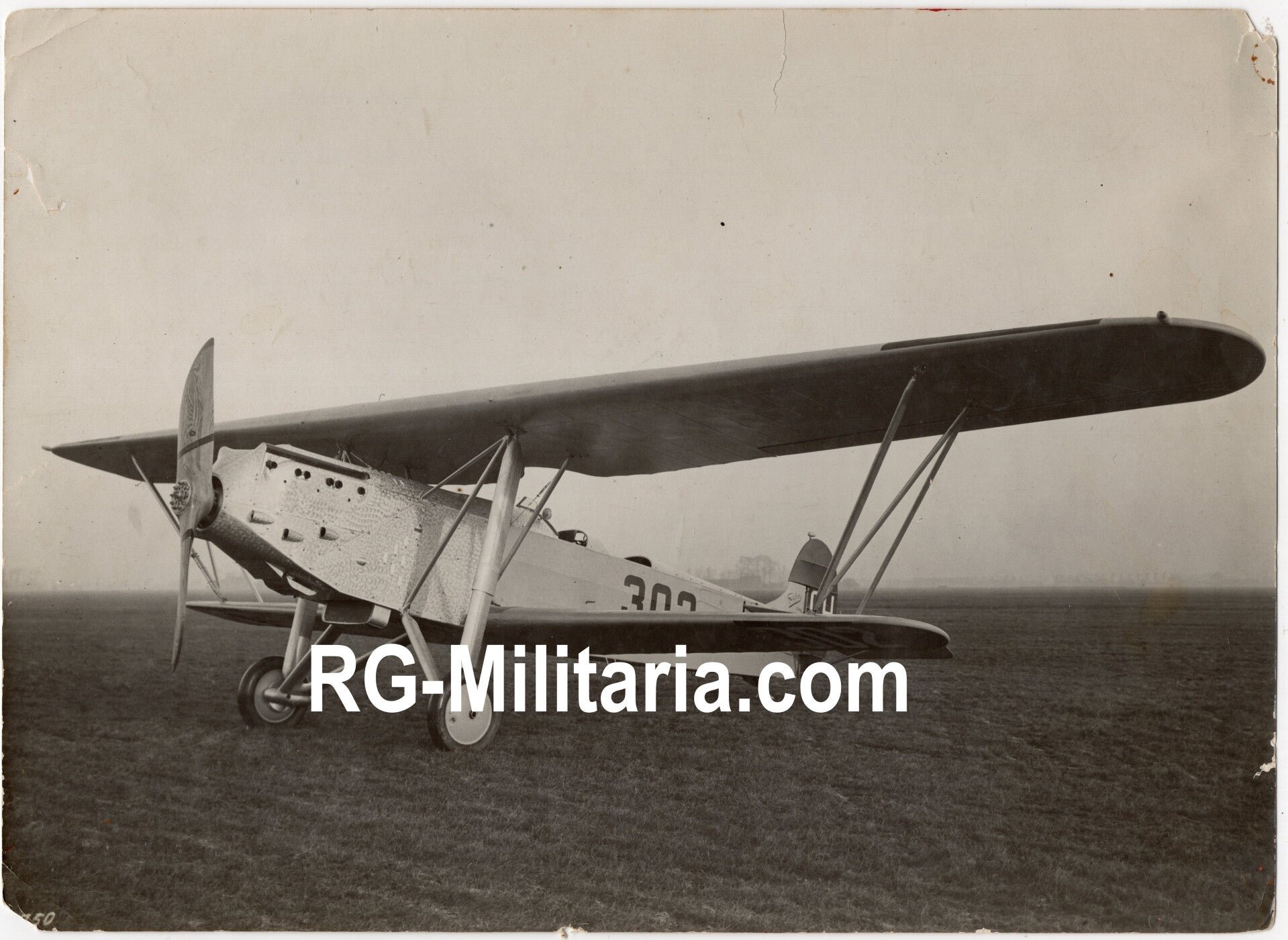 Original WW2 Dutch Photo - LVA Luchtvaartafdeeling Fokker C5 '302' airplane — image 3