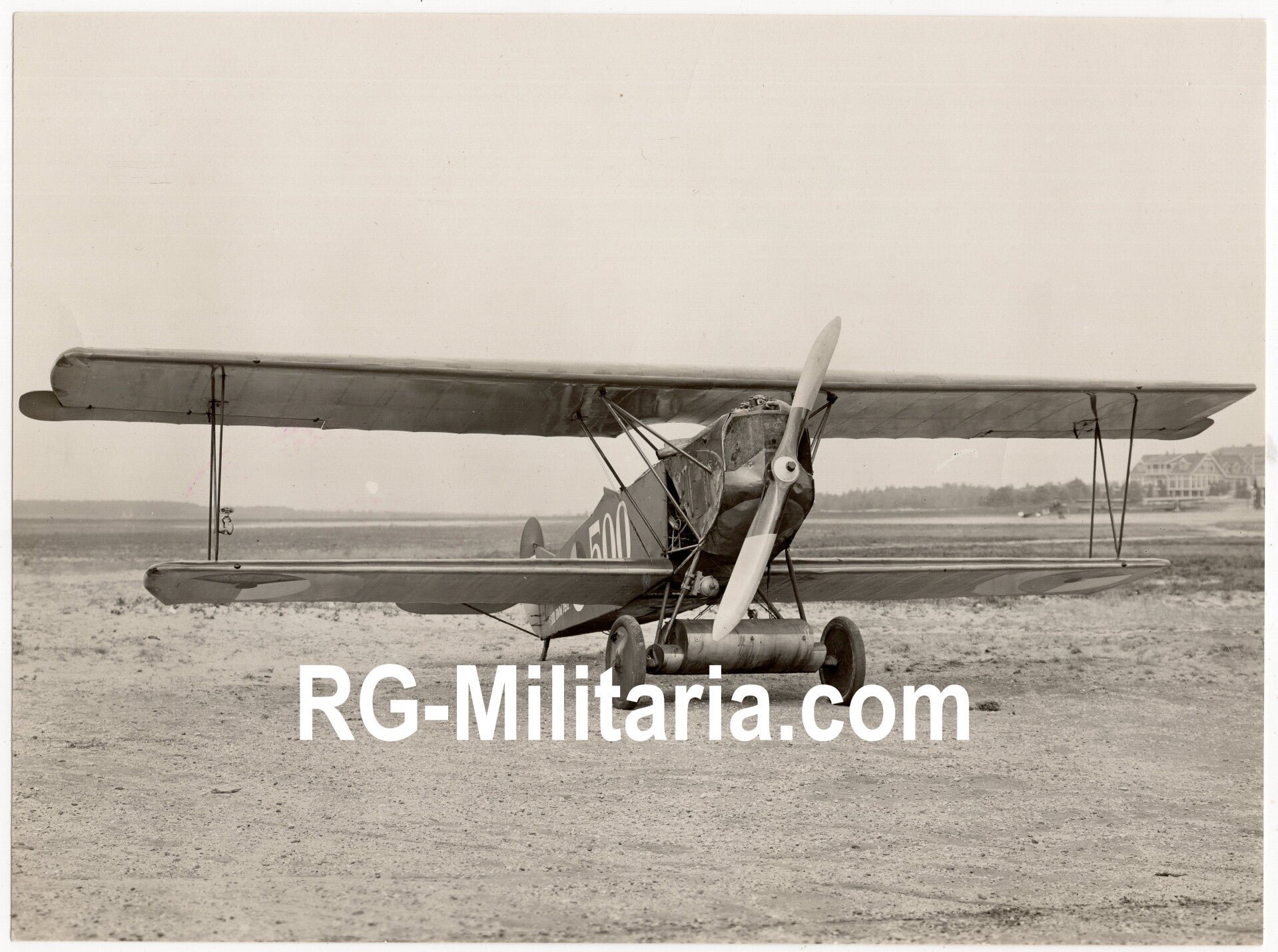 Original WW2 Dutch Photo - LVA Luchtvaartafdeeling Fokker C1 '500' on the Military airfield of Soesterberg — image 3