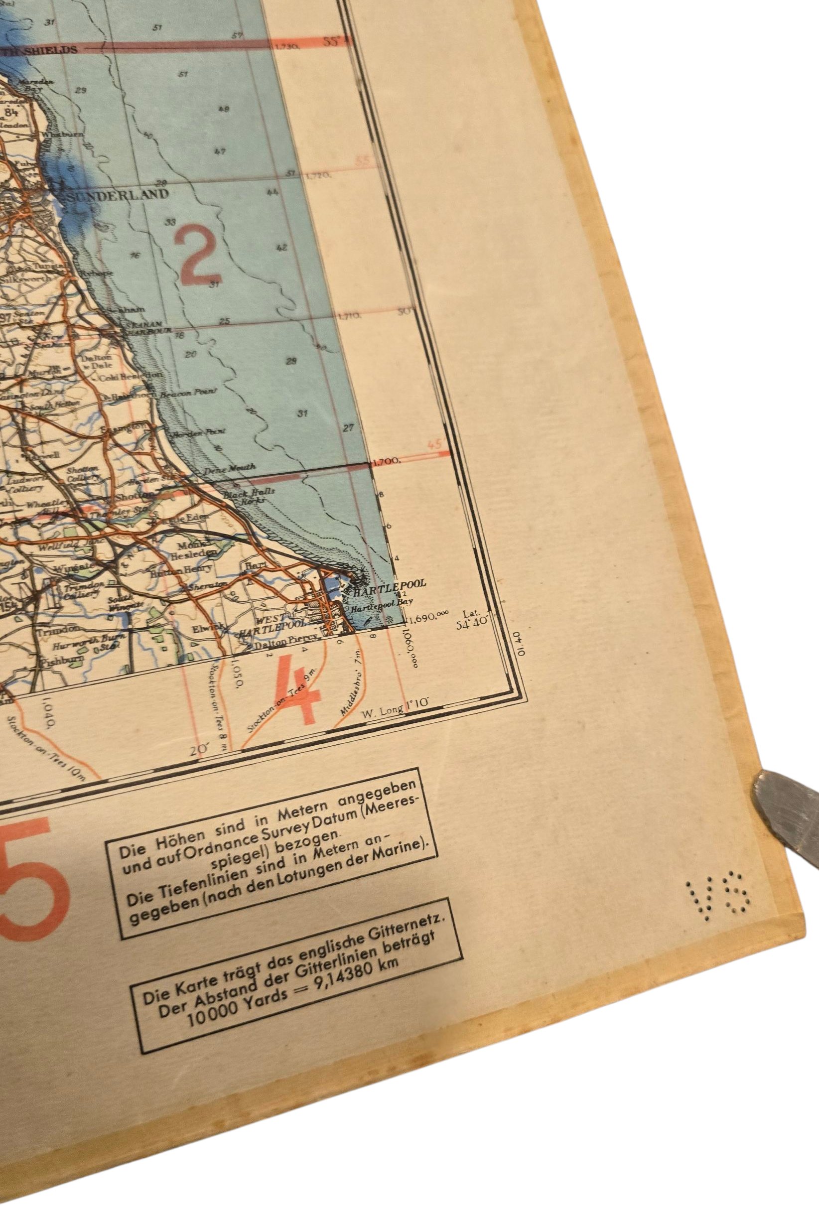 Original WW2 German Luftwaffe Map - Fliegerausgabe Great Britain England Nr. 1, The Border (1940) — image 4