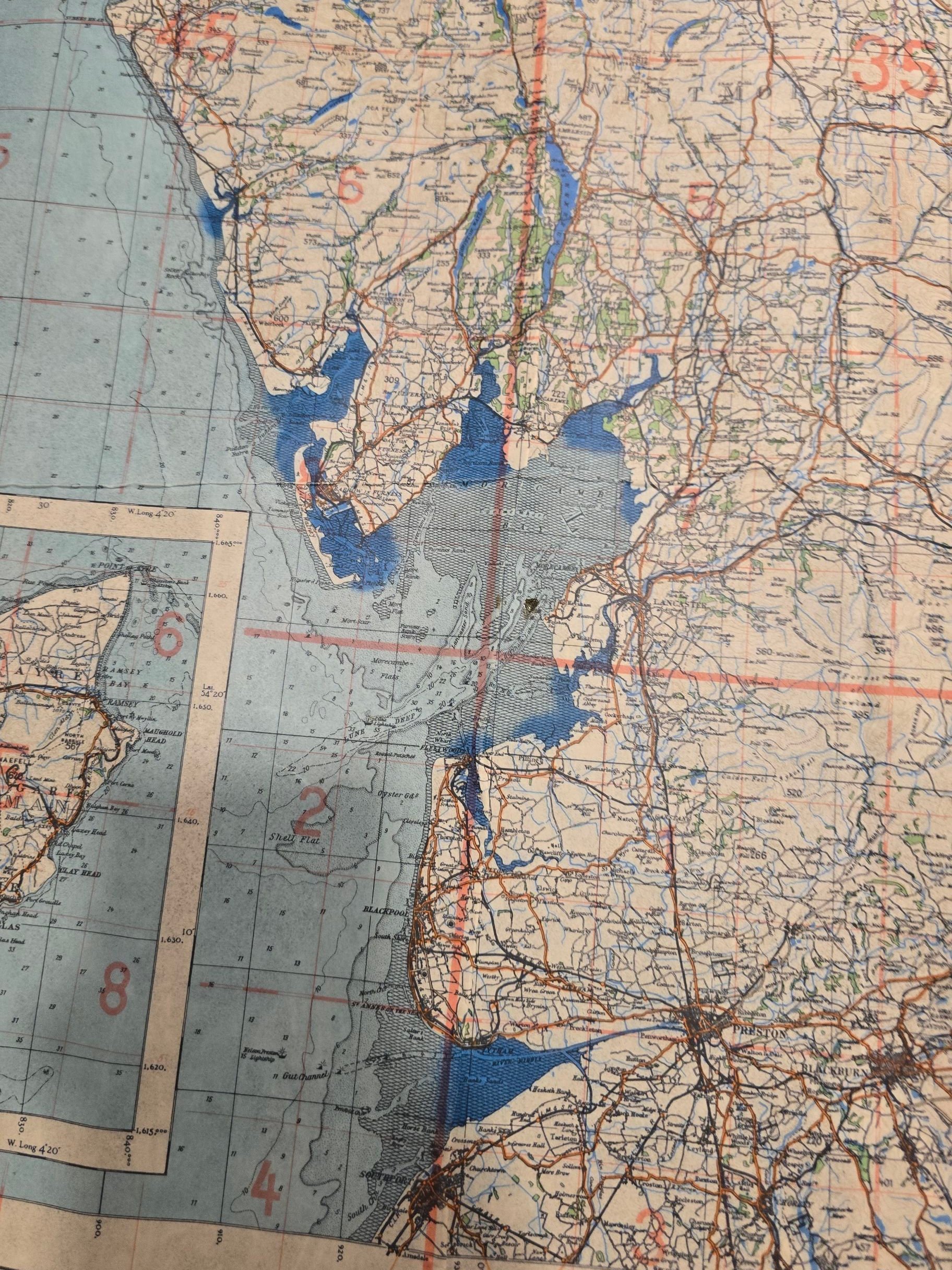 Original WW2 German Luftwaffe Map - Fliegerausgabe Great Britain England Nr. 2, Nördliches Zentralgebiet (1940) — image 5