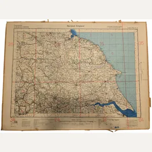 Original WW2 German Luftwaffe Map - Fliegerausgabe Great Britain England …