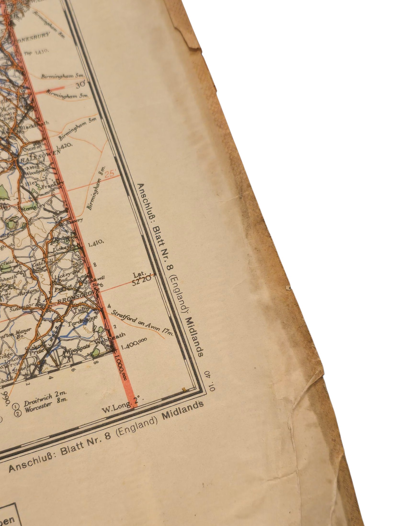 Original WW2 German Luftwaffe Map - Fliegerausgabe Great Britain England Nr. 4, Nord Wales u. Manchester (1940) — image 4