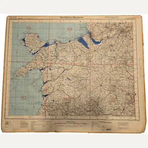 Original WW2 German Luftwaffe Map - Fliegerausgabe Great Britain England …