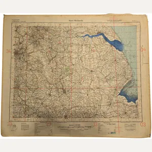 Original WW2 German Luftwaffe Map - Fliegerausgabe Great Britain England …
