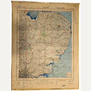 Original WW2 German Luftwaffe Map - Fliegerausgabe Great Britain England …