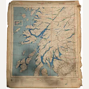 Original WW2 German Luftwaffe Map - Fliegerausgabe Schottland Nr. 4, …
