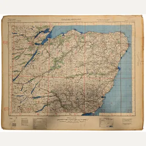 Original WW2 German Luftwaffe Map - Fliegerausgabe Schottland Nr. 5, …