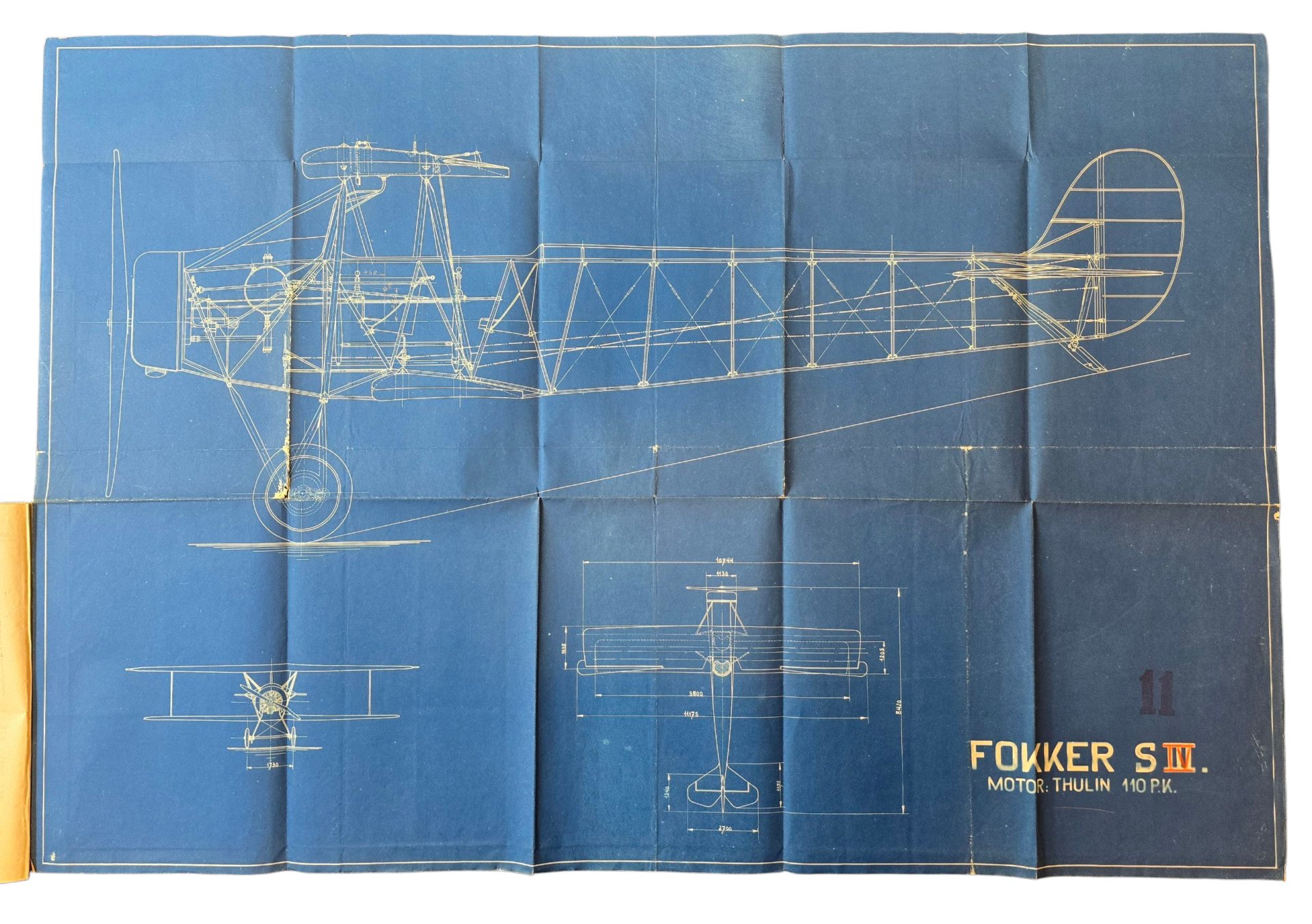 Original WW2 Dutch LVA Document - Fokker S IV airplane blueprint and contract Luchtvaartafdeeling Soesterberg (1924) — image 2