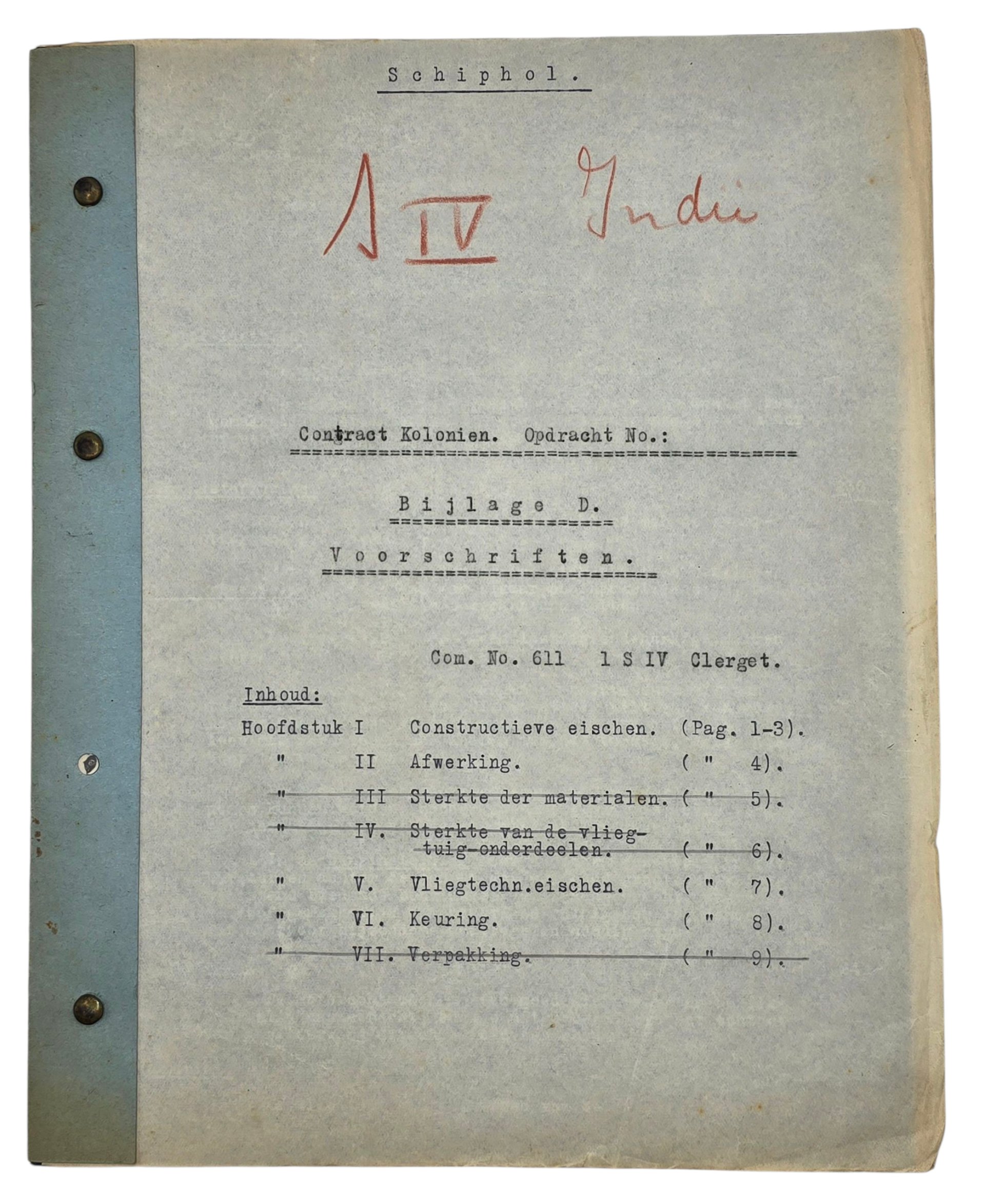 Original WW2 Dutch LVA Document - Fokker S IV airplane blueprint and contract Luchtvaartafdeeling Soesterberg (1924) — image 7