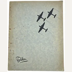 Original WW2 Dutch LVA Brochure - Airplane sales brochure Fokker …