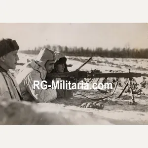 Original WW2 Flemish Press Photo - Fallschirmjäger with an MG42 …