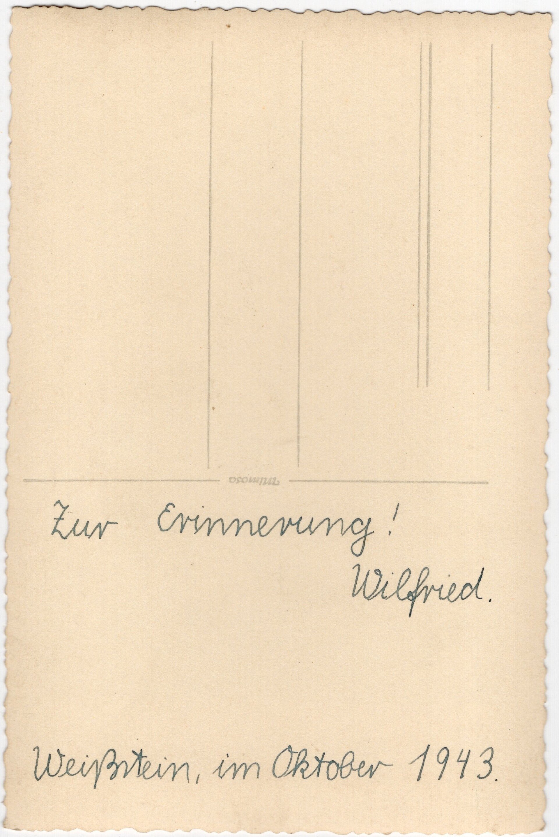 Original WW2 German Portrait Photo - Postschutz portrait, Weissstein (1943) — image 2