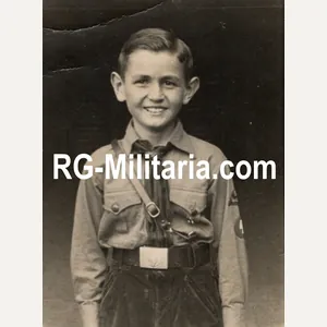 Original WW2 German Portrait Photo - HJ Hitler Jugend portrait
