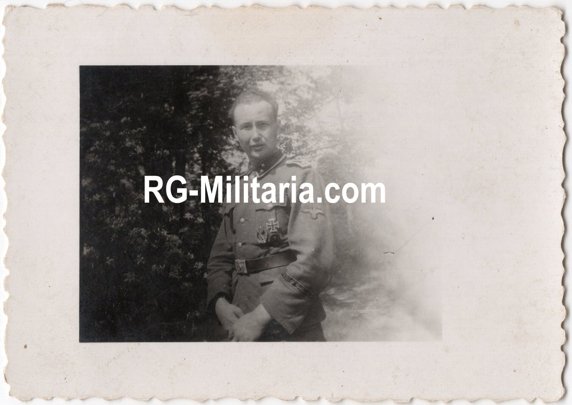Original WW2 German Waffen SS Photo - Waffen SS LSSAH Leibstandarte Adolf Hitler soldier with ISA and EK1 — image 3