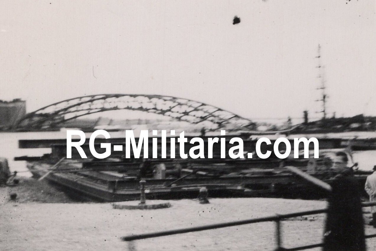 Original WW2 German Photo - Destroyed bridge in Nijmegen, Holland, May (1940) — image 4