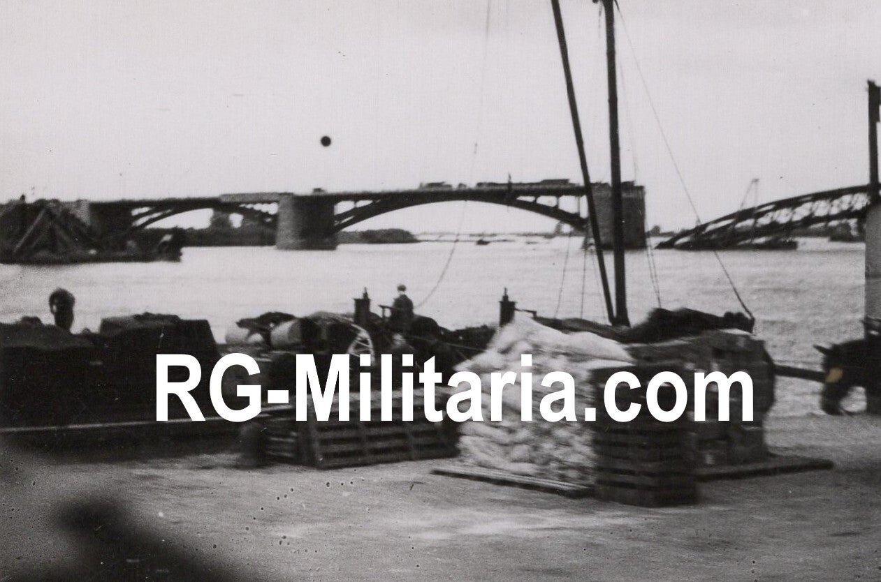 Original WW2 German Photo - Destroyed bridge in Nijmegen, Holland, May (1940) — image 5