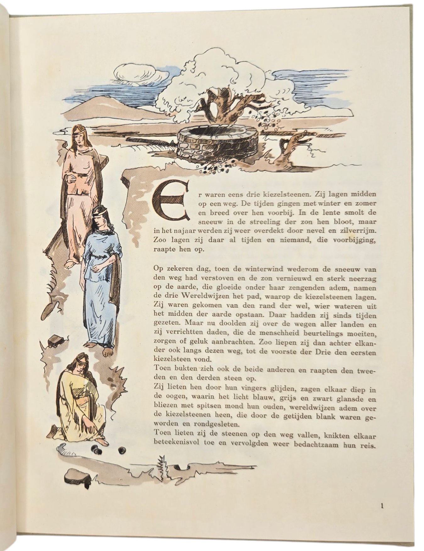 Original WW2 Dutch Collaboration NSB Book - De Drie Kiezelsteenen, Een sprookje voor Groote Menschen (1942) — image 3