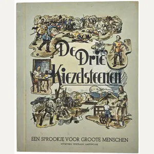 Original WW2 Dutch Collaboration NSB Book - De Drie Kiezelsteenen, …