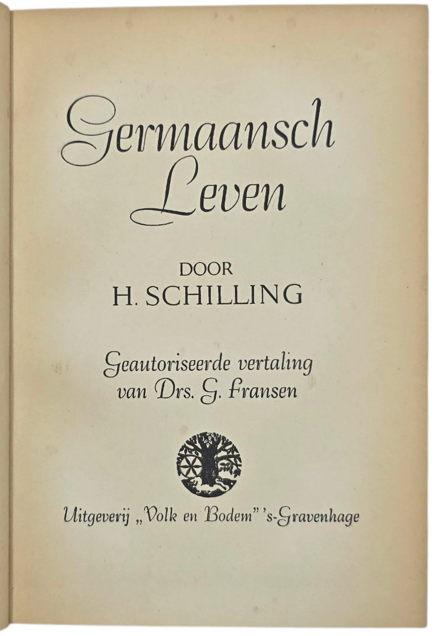 Original WW2 Dutch Collaboration NSB Book - Germaansche Leven, H. Schilling (1942) — image 2