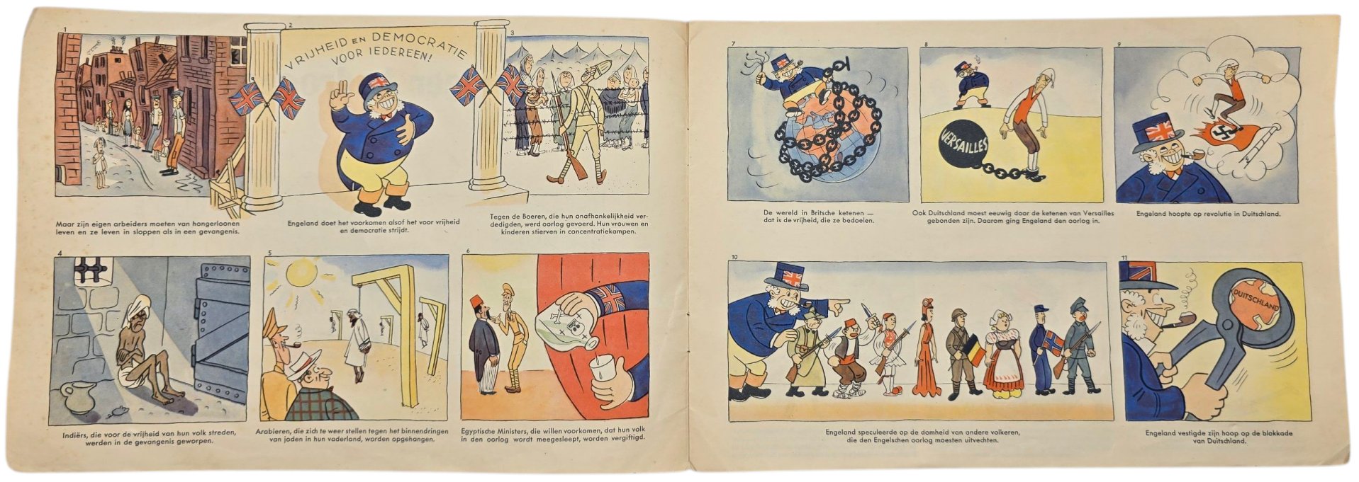 Original WW2 Dutch Collaboration NSB Brochure - De Bedrieger Bedrogen, Manfred Schmidt (1942) — image 2