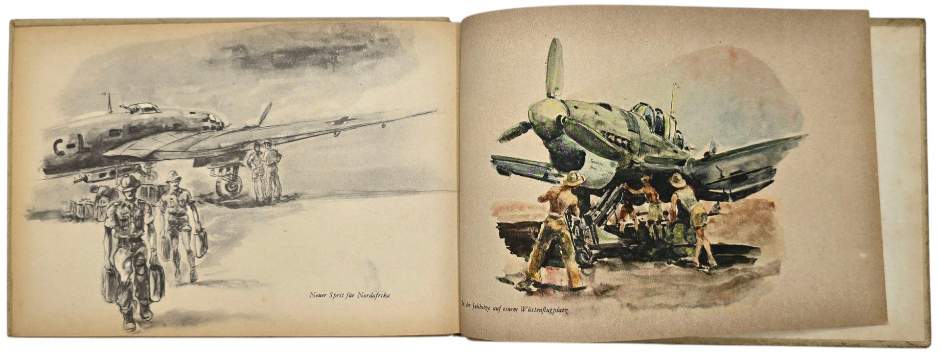 Original WW2 German Book - Gesehen und skizziert. Von Kriegsberichter der Luftwaffe Schimpke (1943) — image 10