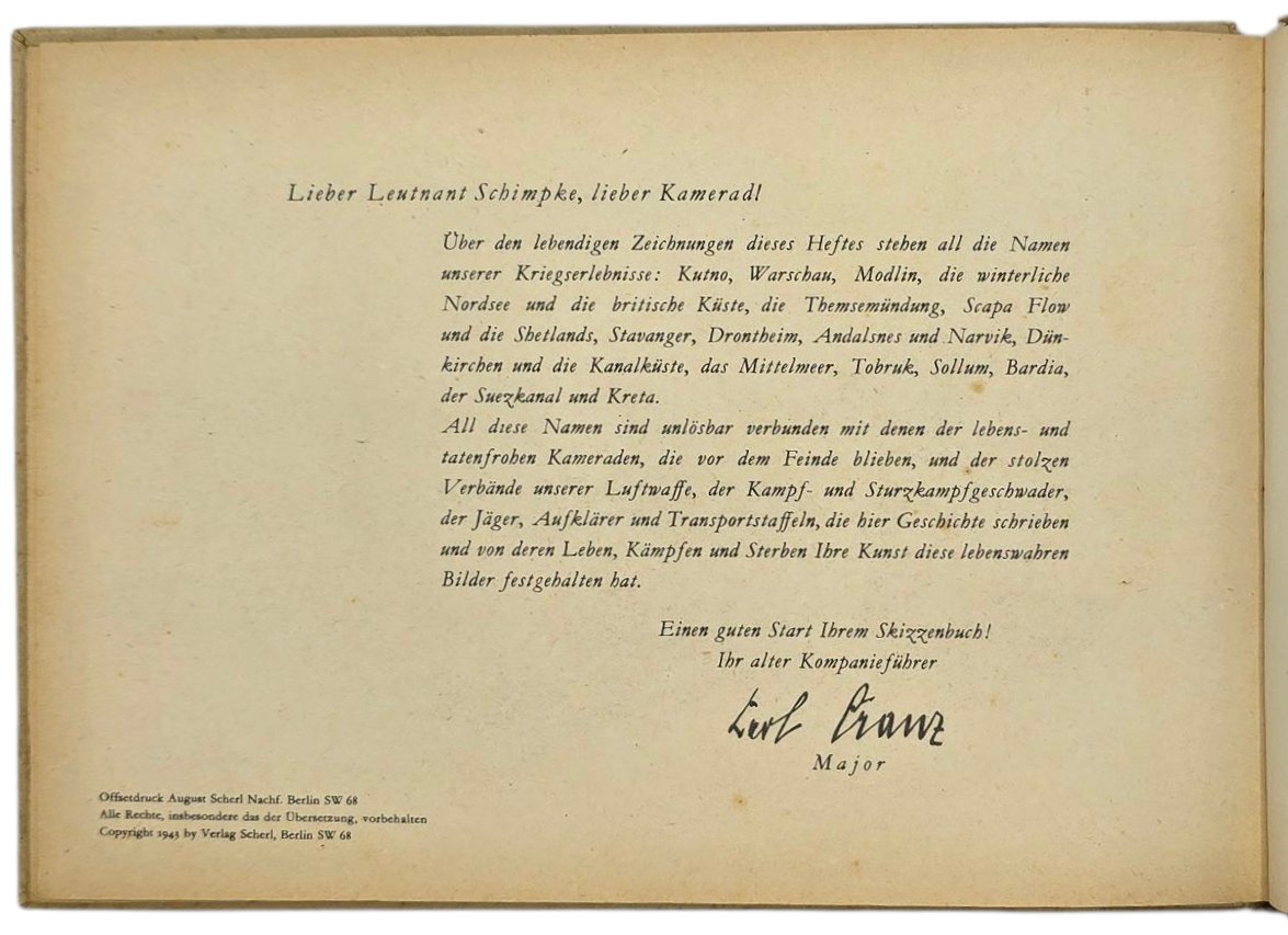 Original WW2 German Book - Gesehen und skizziert. Von Kriegsberichter der Luftwaffe Schimpke (1943) — image 11