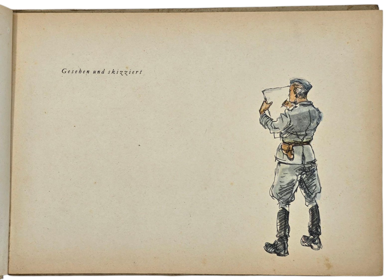 Original WW2 German Book - Gesehen und skizziert. Von Kriegsberichter der Luftwaffe Schimpke (1943) — image 2