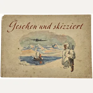 Original WW2 German Book - Gesehen und skizziert. Von Kriegsberichter …