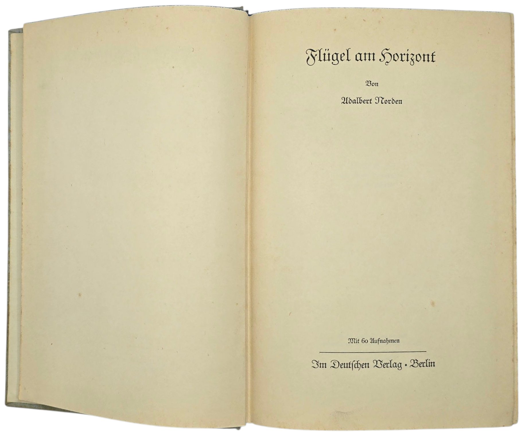 Original WW2 German Luftwaffe Book - Flügel am Horizont, Adalbert Norden (1939) — image 3