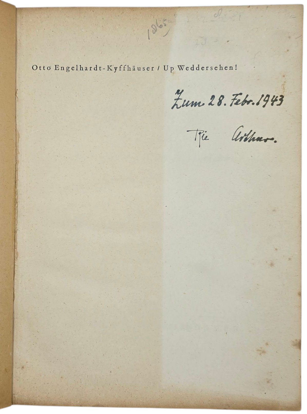 Original WW2 German Book - Up Weddersehen! Otto Engelhardt-Kyffhäuser (1942) — image 2