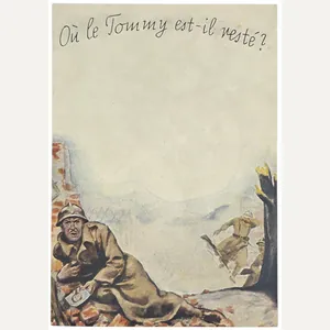 Original WW2 German Leaflet - Ou le Tommy est-il reste? …