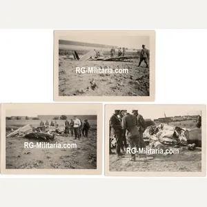 Original WW2 German Photo - RAF Spitfire crash De Panne, …