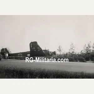Original WW2 German Photo - Rijksweg near Delft with landed …