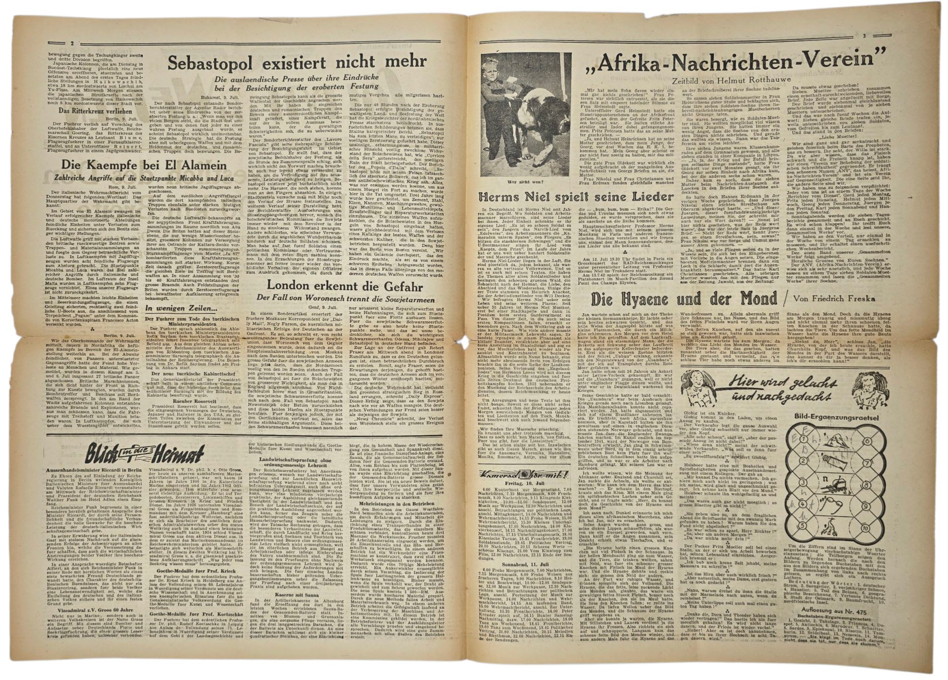 Original WW2 German Newspaper - Soldat im Westen Folge 476, 10 July (1942) — image 2