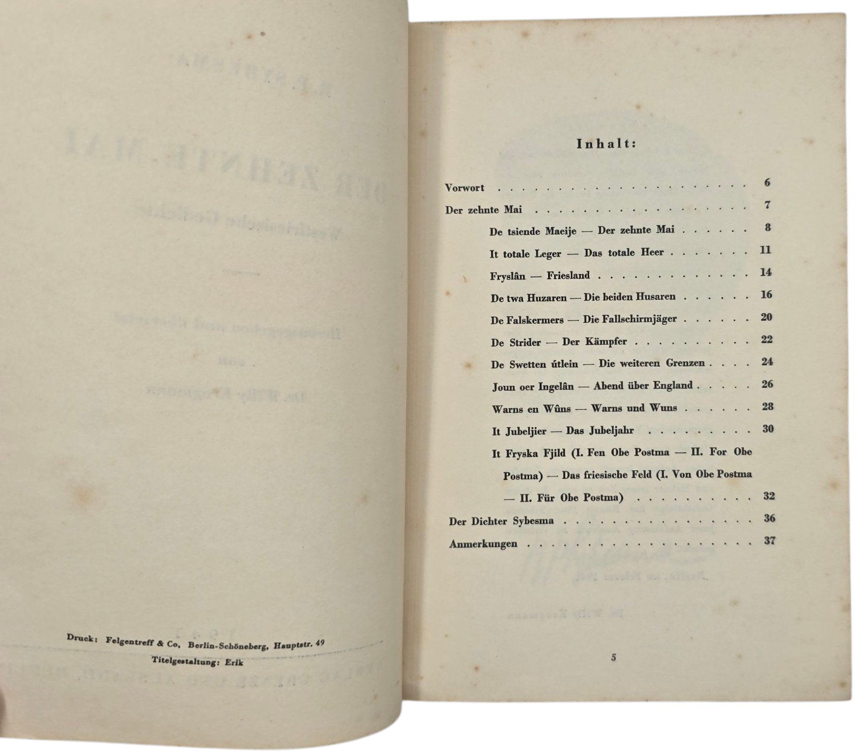 Original WW2 Dutch Frysian Waffen SS Brochure - Der Zehnte Mai, R. P. Sybesma (1941) — image 4