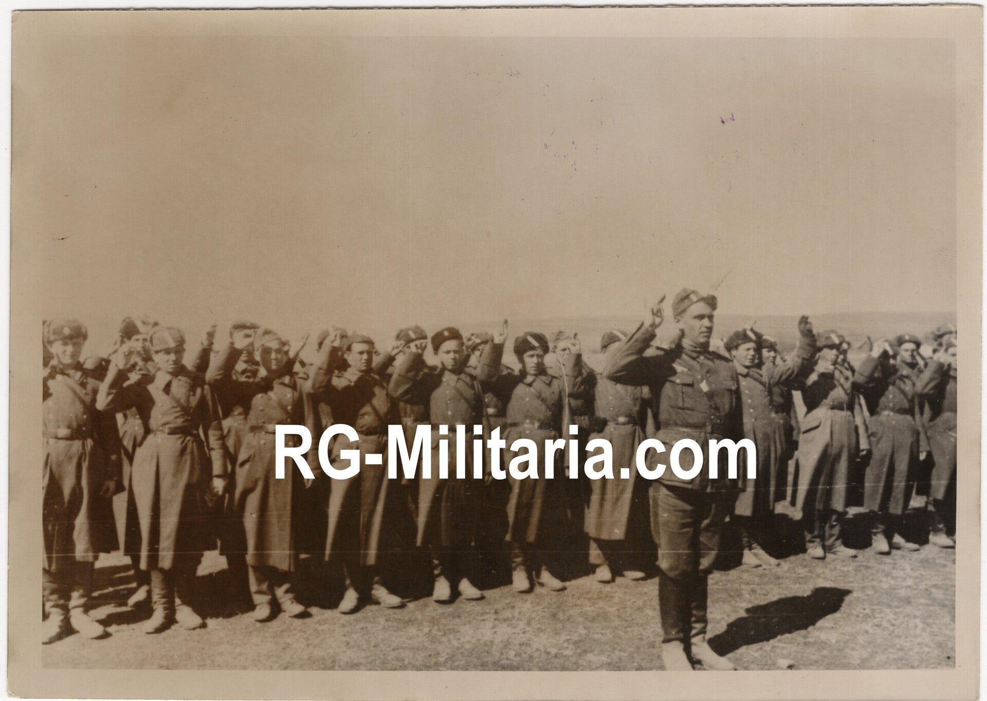Original WW2 German Waffen SS Press Photo - Ostlegionen Eastern European SS Cavalry Kosaken Corps take the oath for Hitler (1943) — image 3