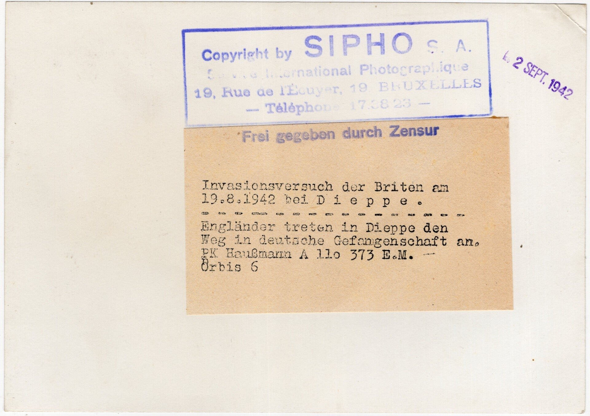 Original WW2 German Press Photo - Captured POW Canadian troops in Dieppe, France, Operation Jubilee (1942) — image 2