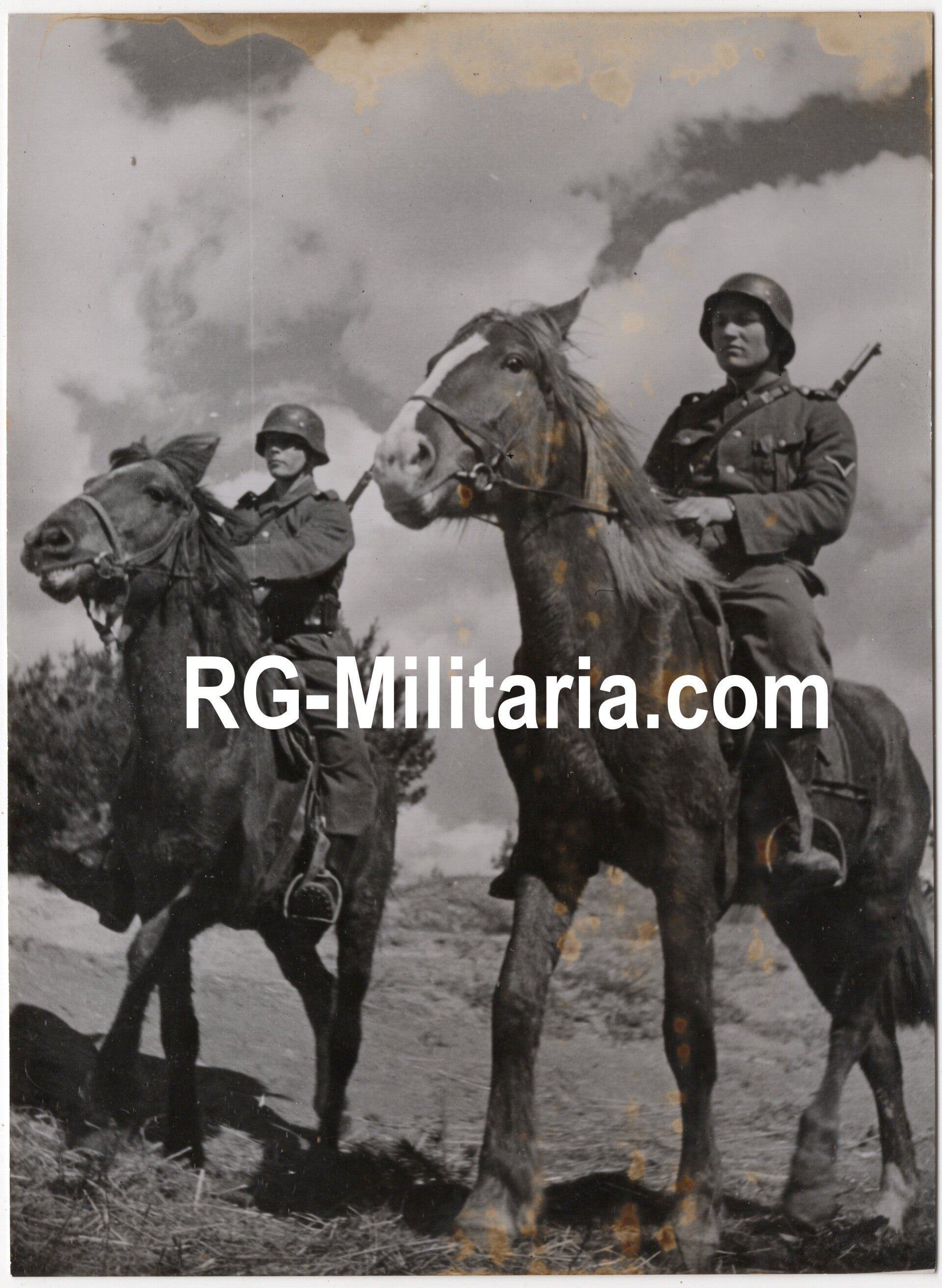 Original WW2 Belgian Waffen SS Press Photo - Ostlegionen Eastern European SS Cavalry Kosaken Corps with horses (1943) — image 3