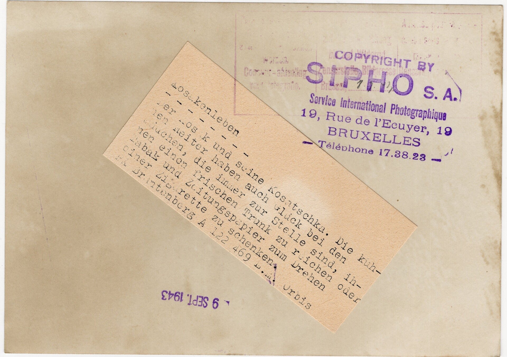 Original WW2 German Waffen SS Press Photo - Ostlegionen Eastern European SS Cavalry Kosaken Corps with woman (1944) — image 2