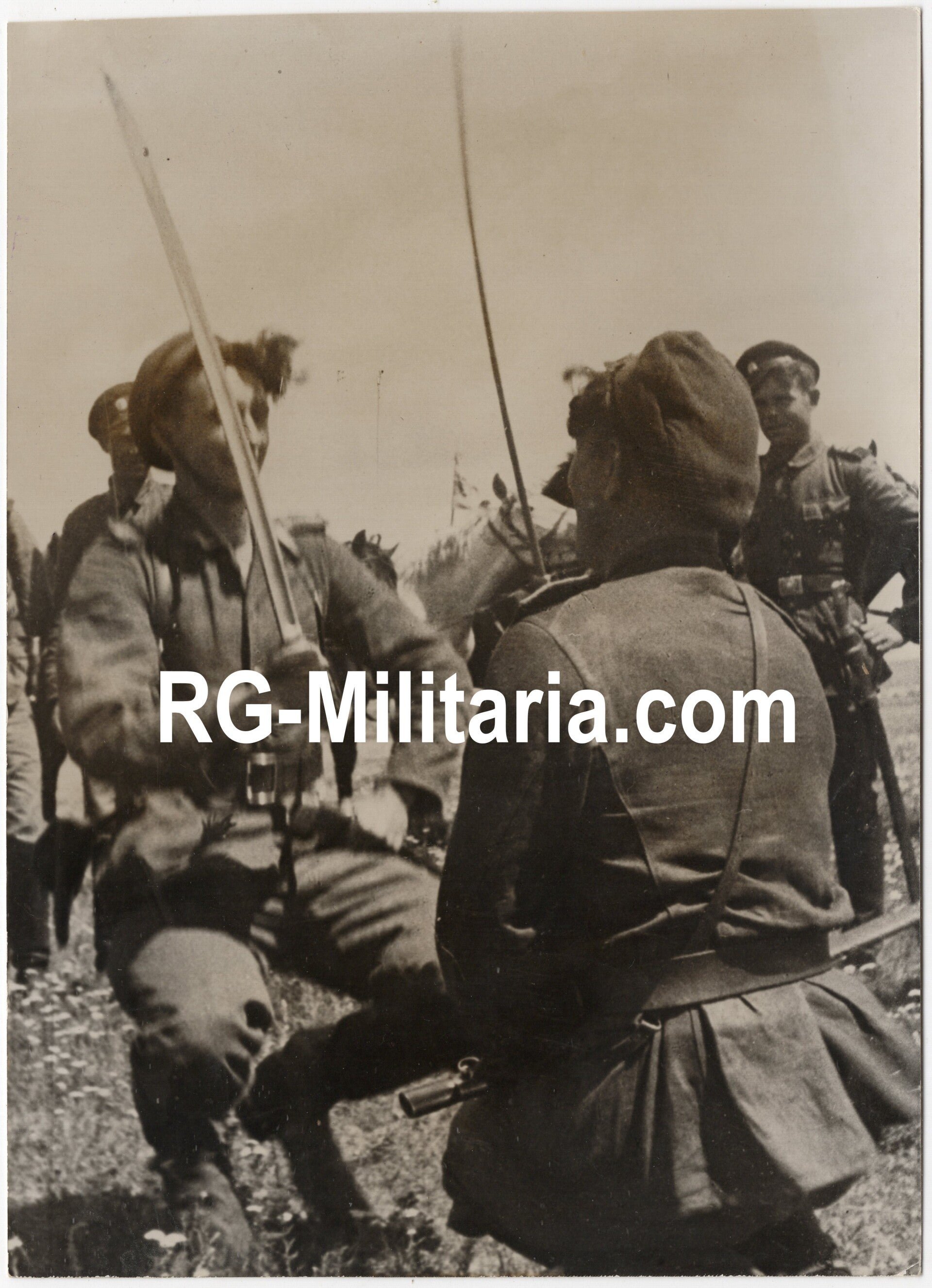 Original WW2 German Waffen SS Press Photo - Ostlegionen Eastern European SS Cavalry Kosaken Corps sabre dance (1943) — image 3